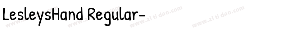 LesleysHand Regular字体转换